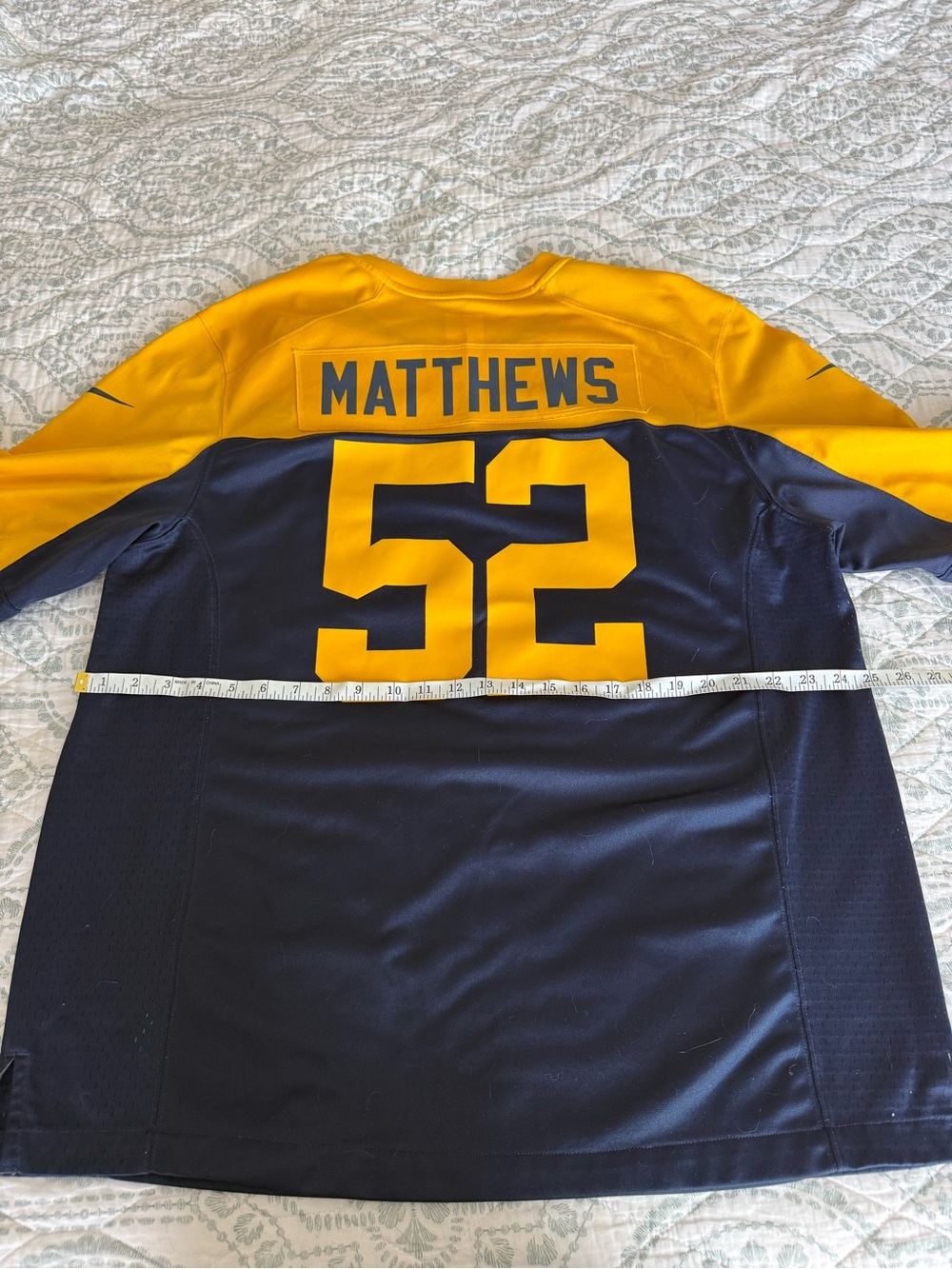 Nike NFL Green Bay Packers Clay Matthews #52 Jersey XL Navy Gold
